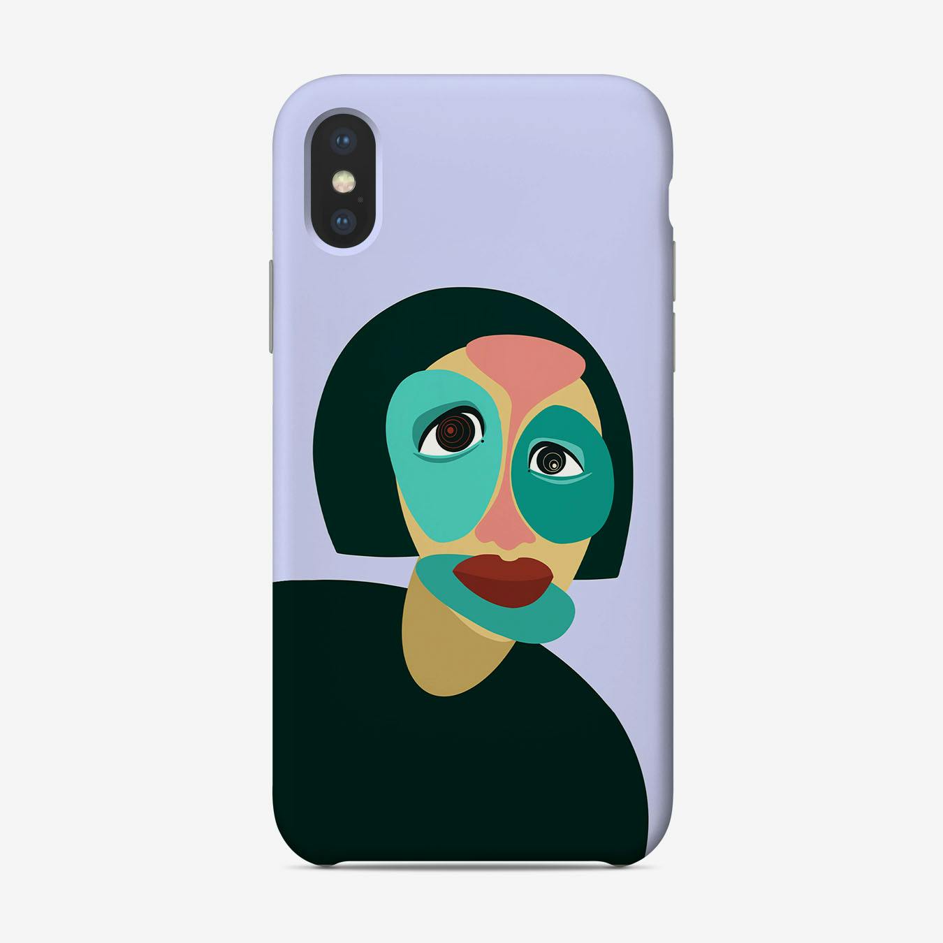 Abstract Face Phone Case by Helen Harlow Fy